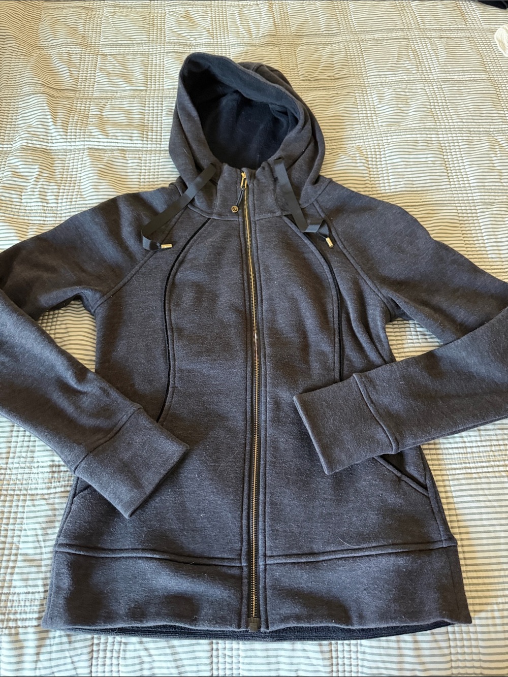 lululemon athletica Charcoal Gray Full-Zip Hoodie
